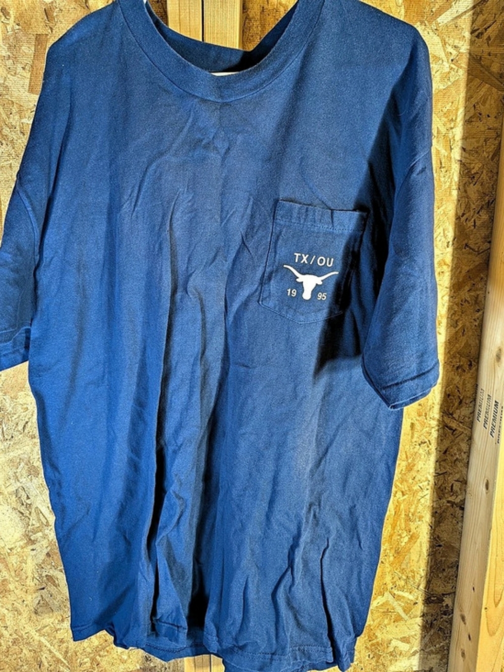 Phi Delta Texas OU Weekend shirt Blue Short Sleeve Tee Like New